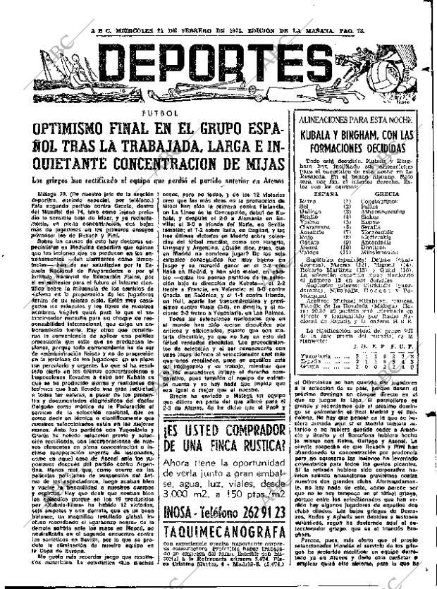 ABC MADRID 21-02-1973 página 73