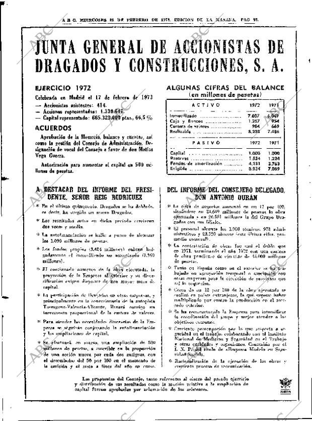 ABC MADRID 21-02-1973 página 82