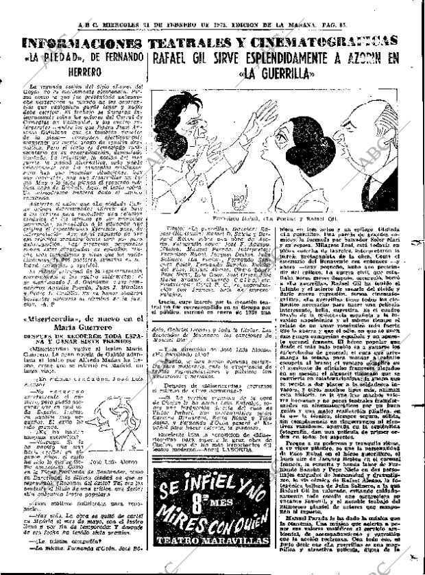 ABC MADRID 21-02-1973 página 85