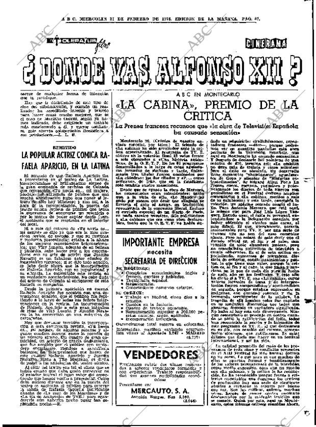 ABC MADRID 21-02-1973 página 87