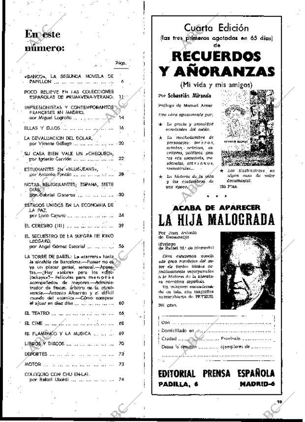 BLANCO Y NEGRO MADRID 24-02-1973 página 19