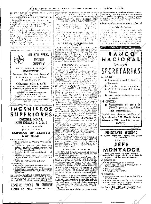 ABC MADRID 27-02-1973 página 24