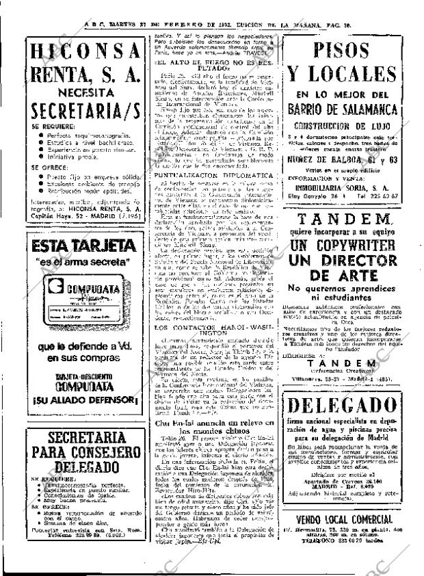 ABC MADRID 27-02-1973 página 30