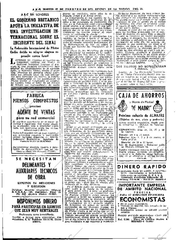 ABC MADRID 27-02-1973 página 32