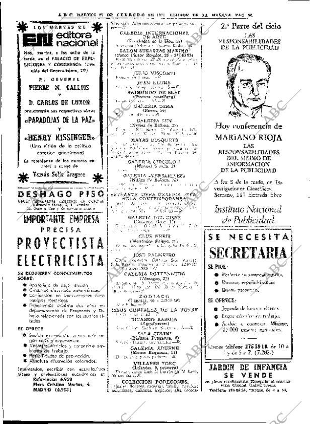 ABC MADRID 27-02-1973 página 60