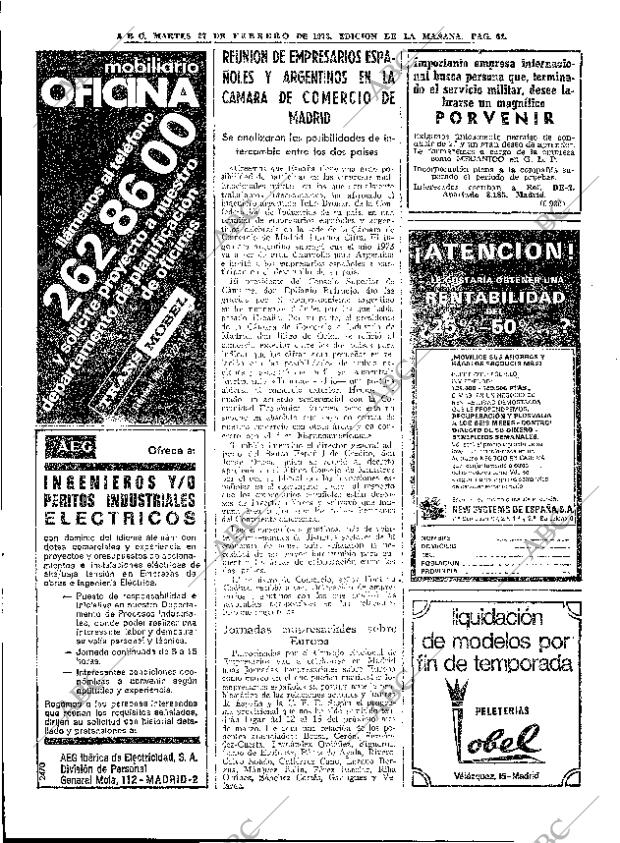 ABC MADRID 27-02-1973 página 64