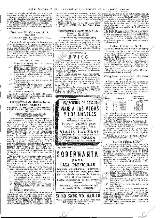 ABC MADRID 27-02-1973 página 66