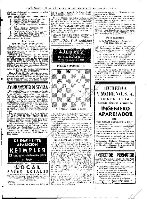 ABC MADRID 27-02-1973 página 82