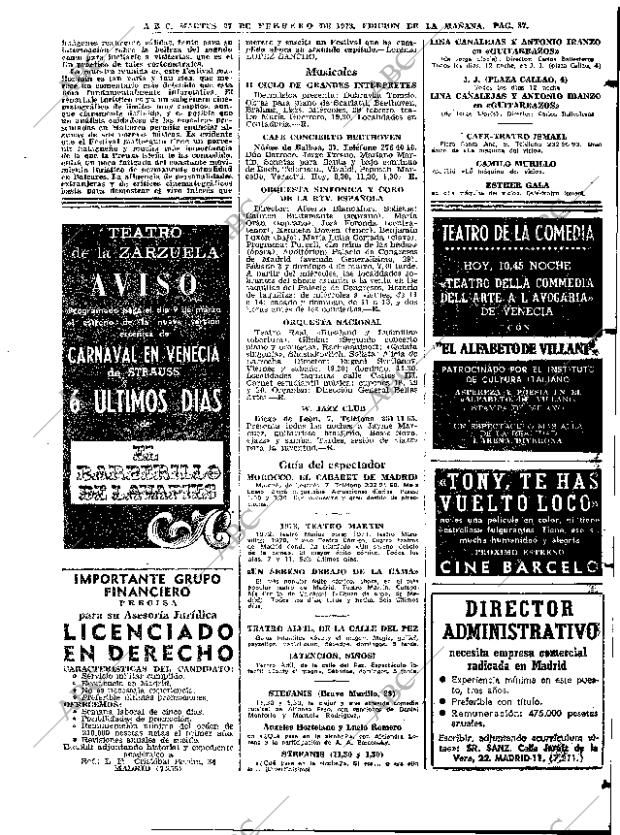 ABC MADRID 27-02-1973 página 87