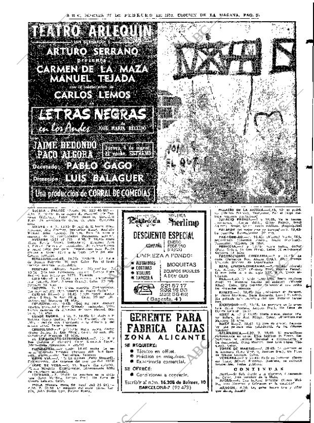 ABC MADRID 27-02-1973 página 91