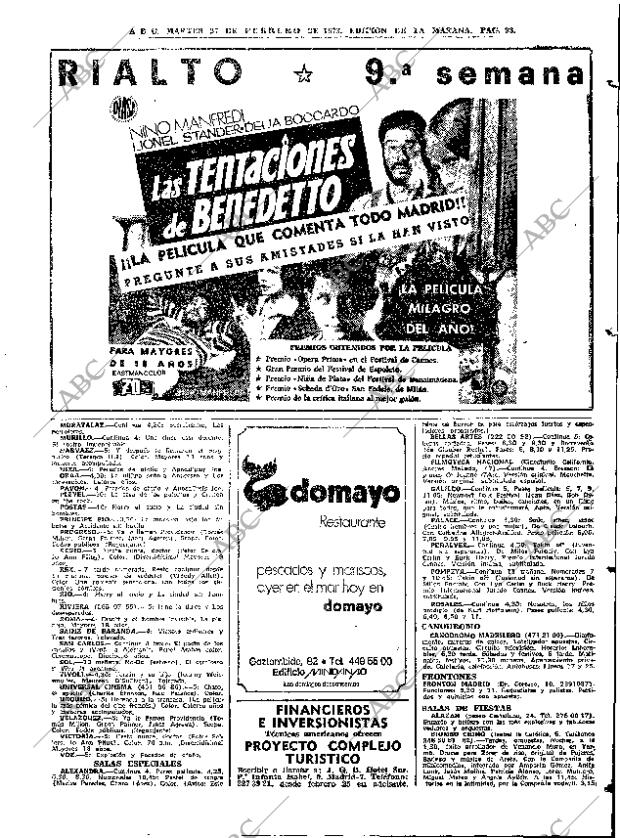 ABC MADRID 27-02-1973 página 93