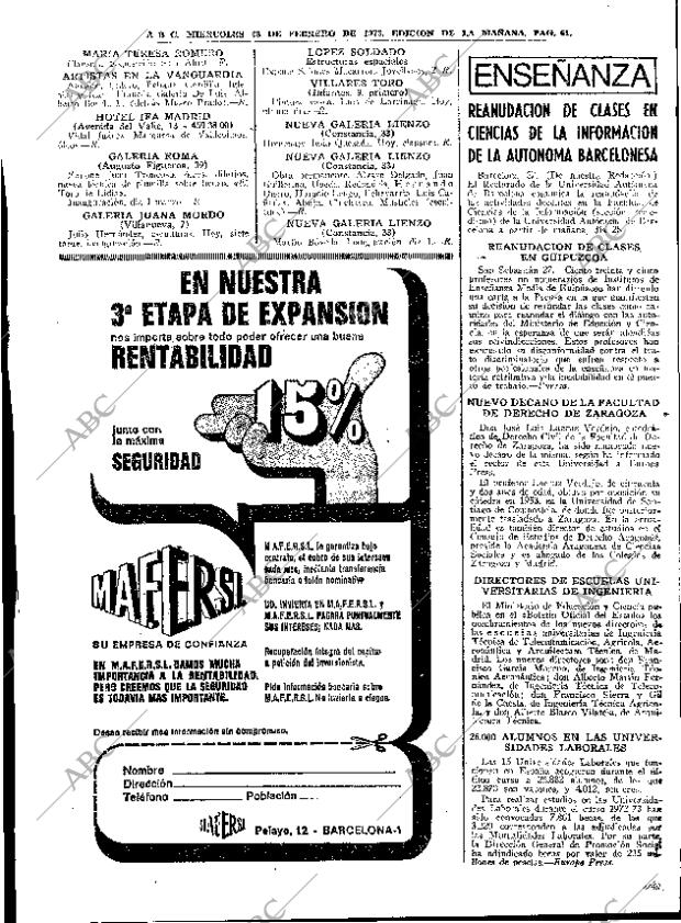 ABC MADRID 28-02-1973 página 61