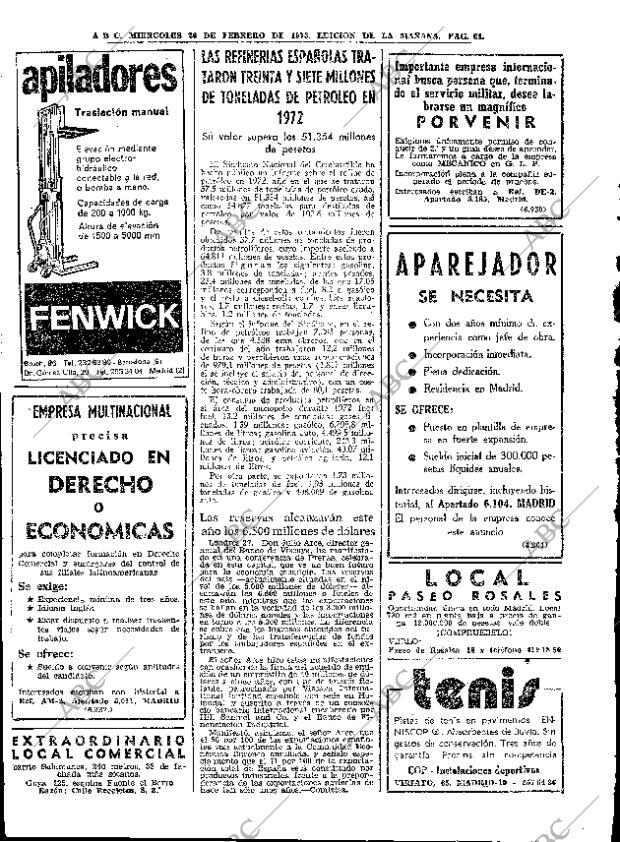 ABC MADRID 28-02-1973 página 64