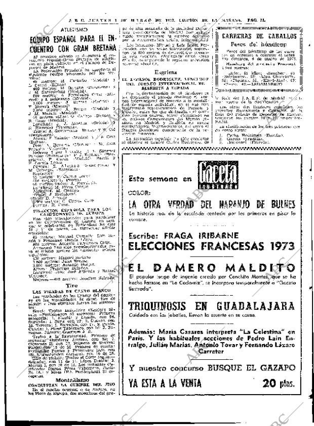 ABC MADRID 01-03-1973 página 71