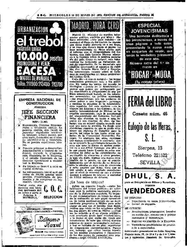 ABC SEVILLA 14-03-1973 página 36