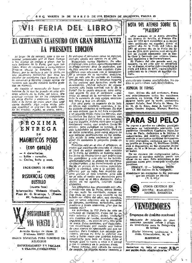 ABC SEVILLA 20-03-1973 página 43