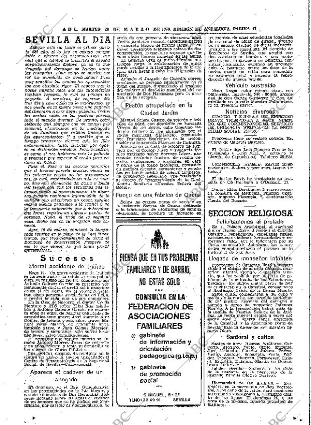ABC SEVILLA 20-03-1973 página 47