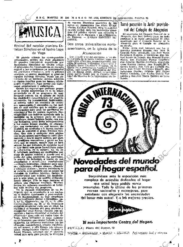 ABC SEVILLA 20-03-1973 página 53