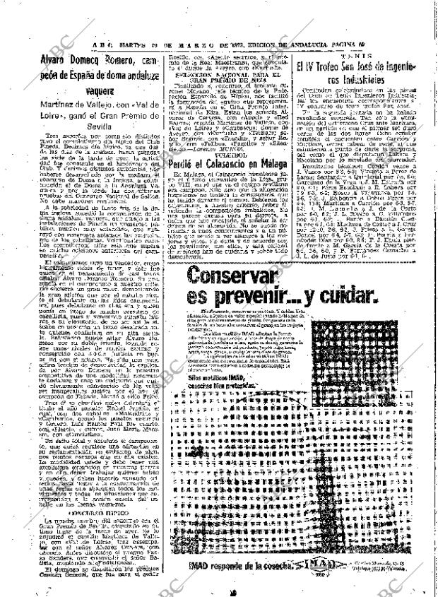 ABC SEVILLA 20-03-1973 página 69