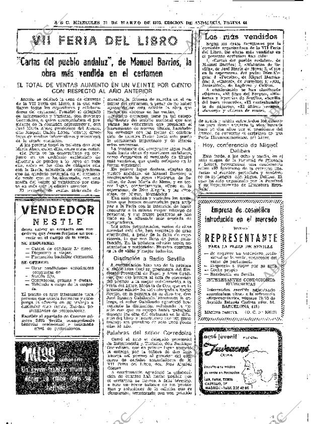 ABC SEVILLA 21-03-1973 página 44