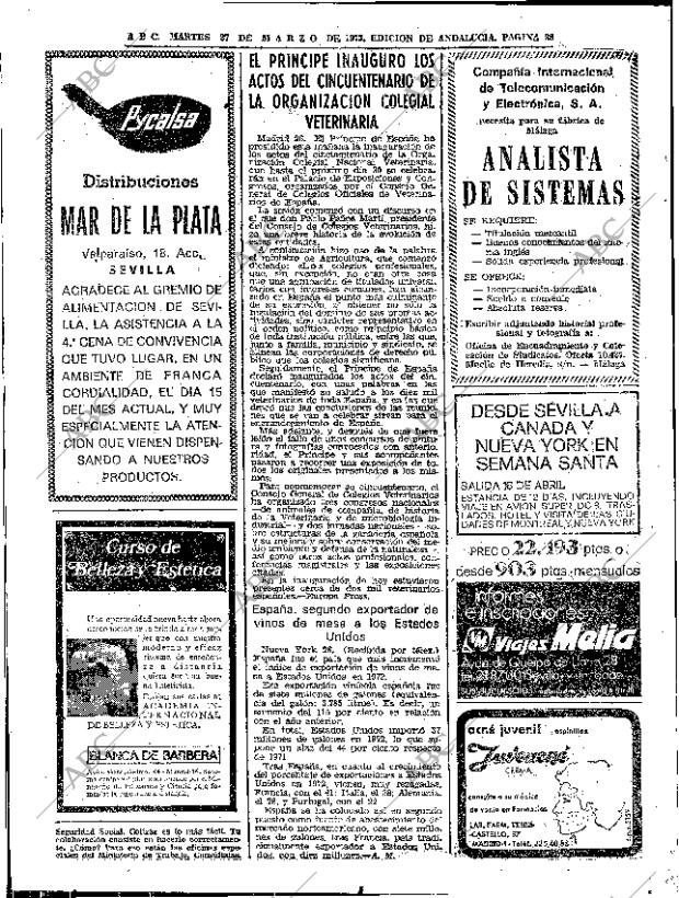 ABC SEVILLA 27-03-1973 página 38