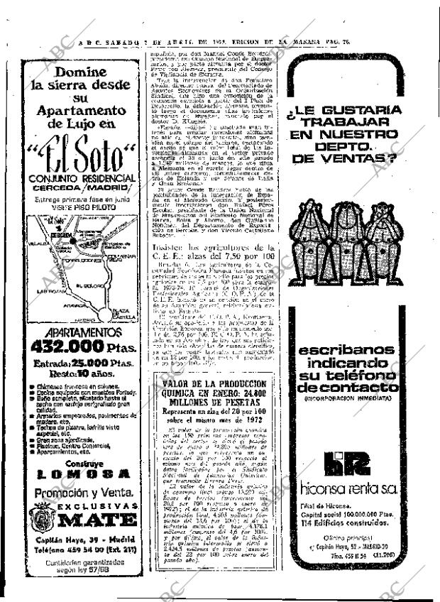 ABC MADRID 07-04-1973 página 76