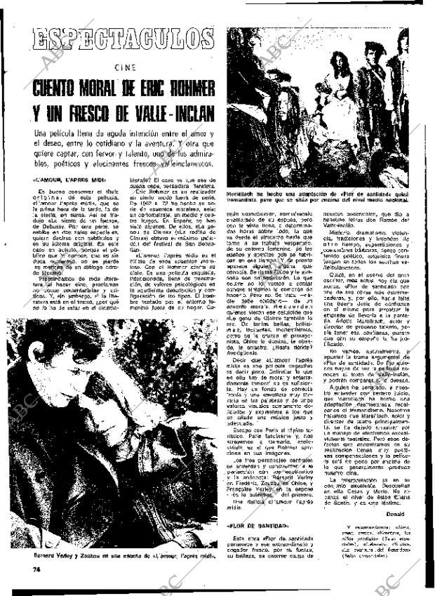 BLANCO Y NEGRO MADRID 07-04-1973 página 74