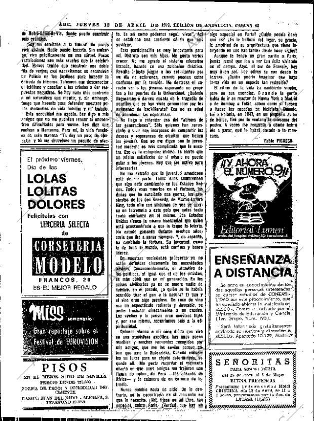 ABC SEVILLA 12-04-1973 página 42