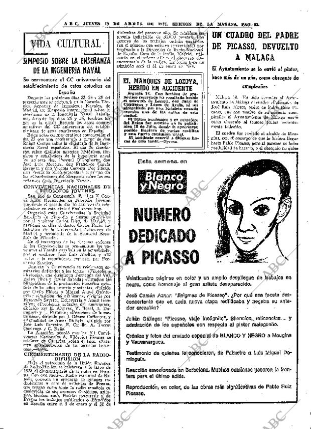 ABC MADRID 19-04-1973 página 43