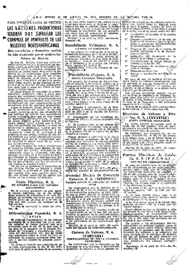 ABC MADRID 19-04-1973 página 54