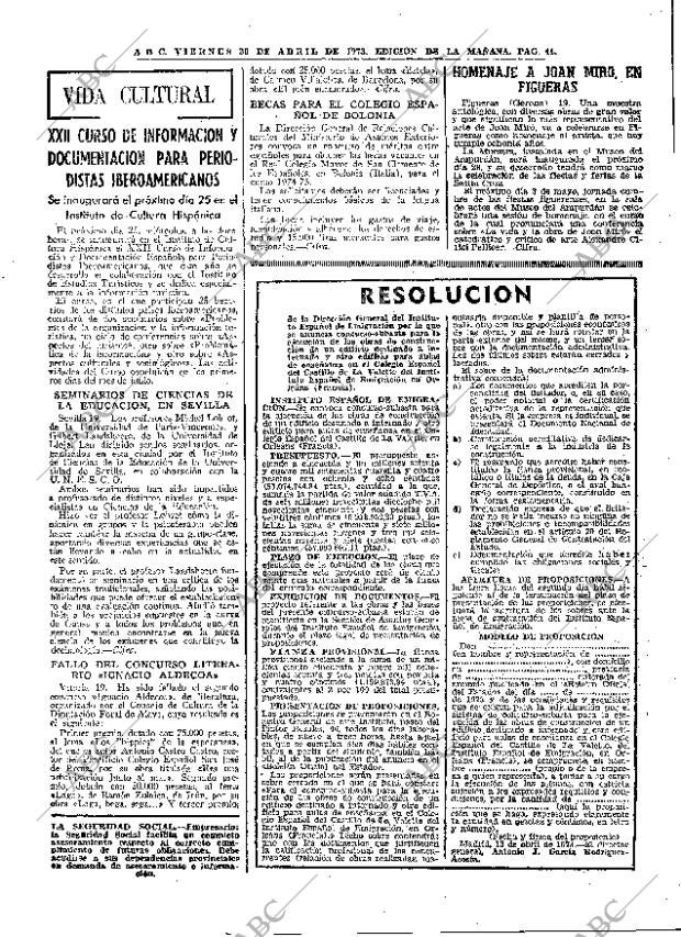 ABC MADRID 20-04-1973 página 41