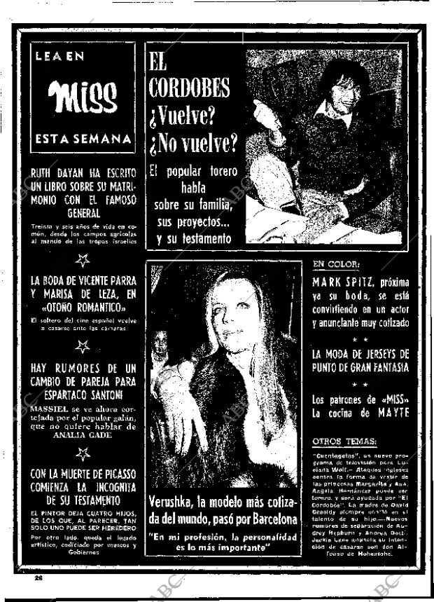 BLANCO Y NEGRO MADRID 21-04-1973 página 26