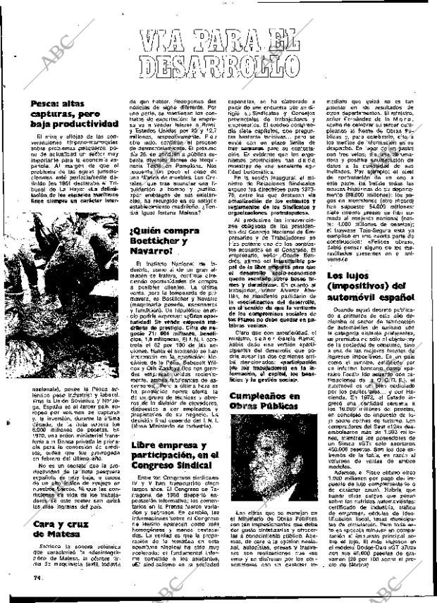 BLANCO Y NEGRO MADRID 21-04-1973 página 74