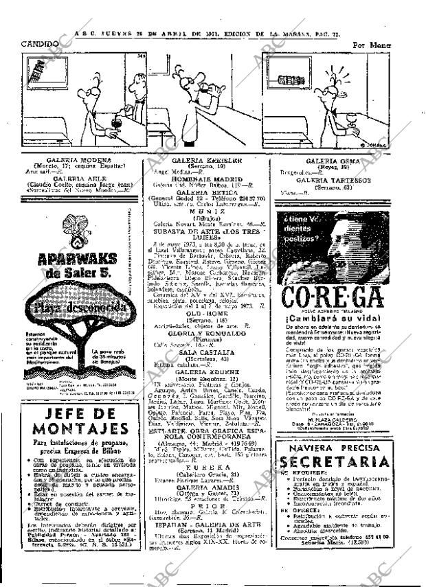 ABC MADRID 26-04-1973 página 72