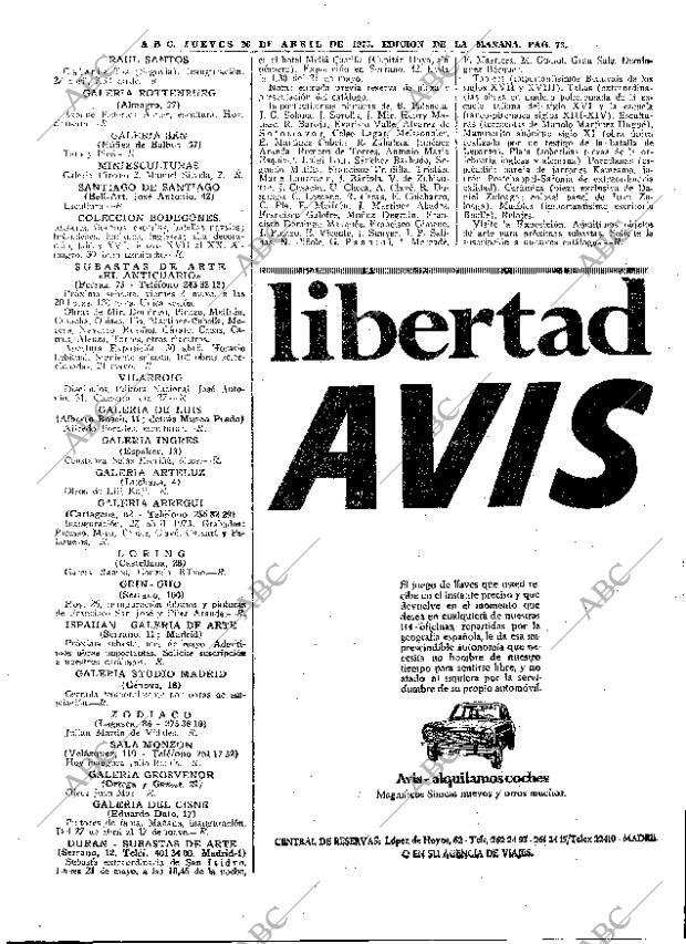 ABC MADRID 26-04-1973 página 73