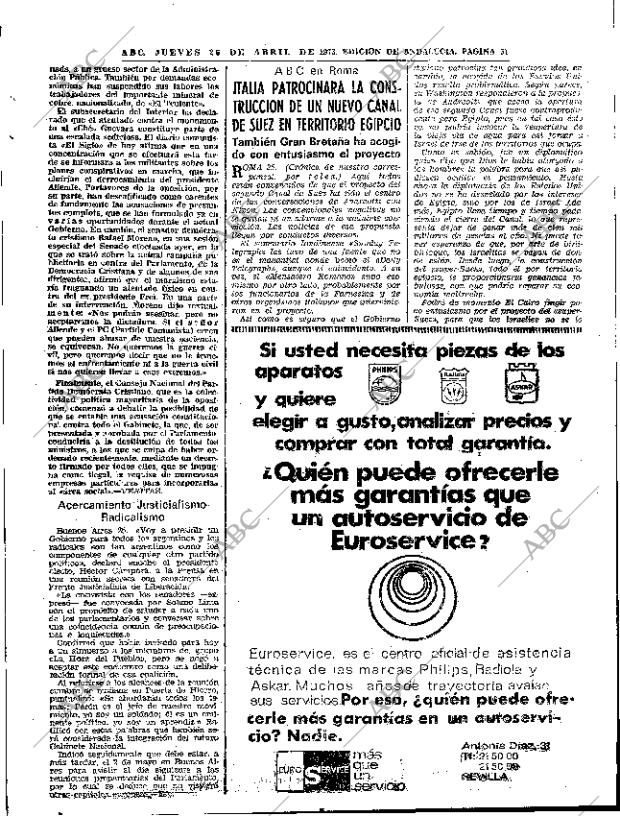 ABC SEVILLA 26-04-1973 página 51