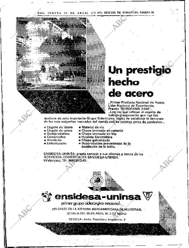 ABC SEVILLA 26-04-1973 página 96