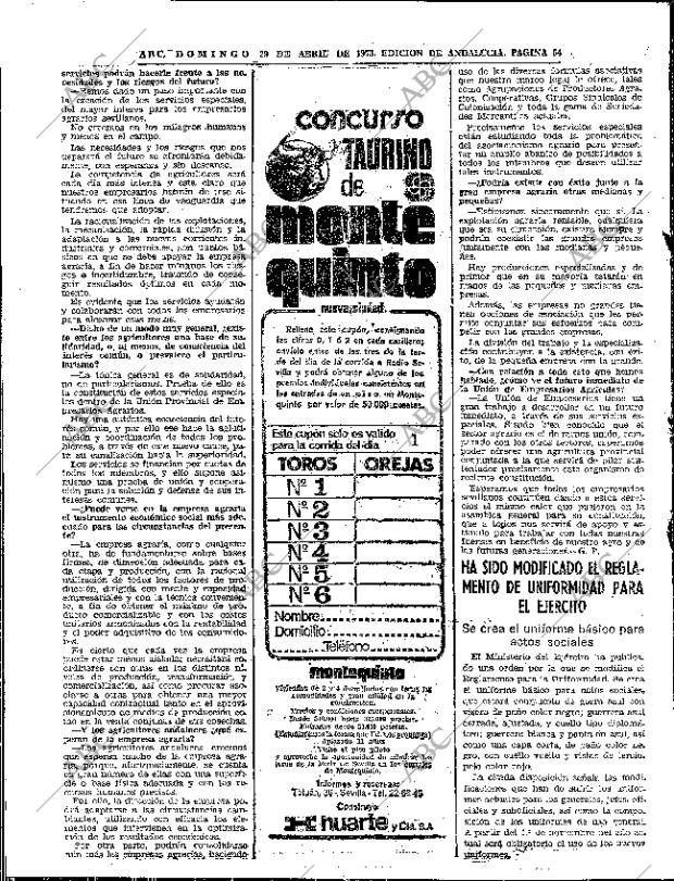 ABC SEVILLA 29-04-1973 página 54