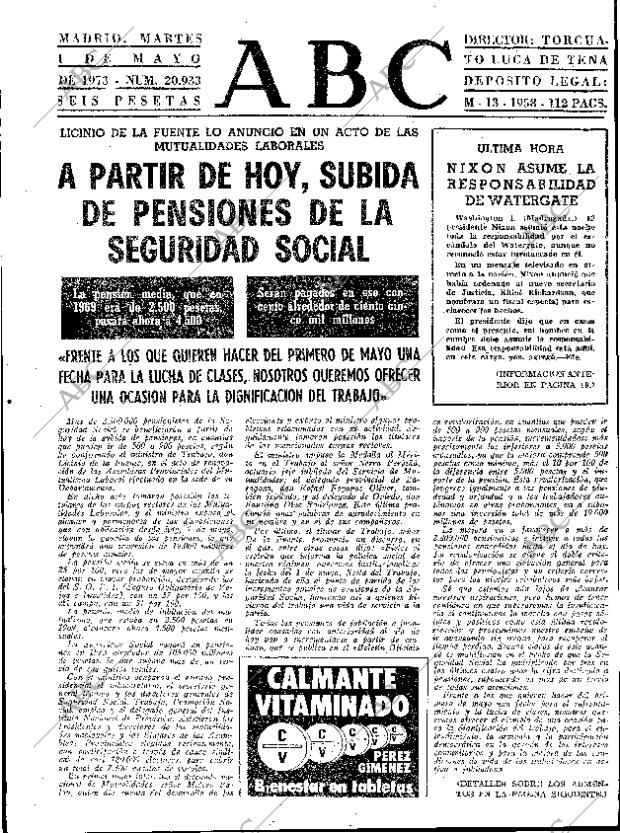 ABC MADRID 01-05-1973 página 13