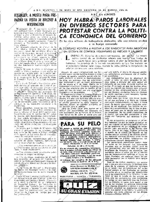 ABC MADRID 01-05-1973 página 21