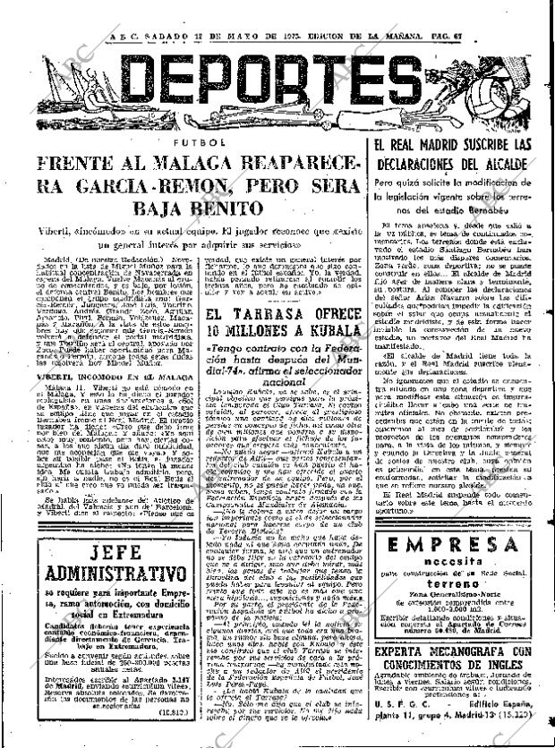 ABC MADRID 12-05-1973 página 87