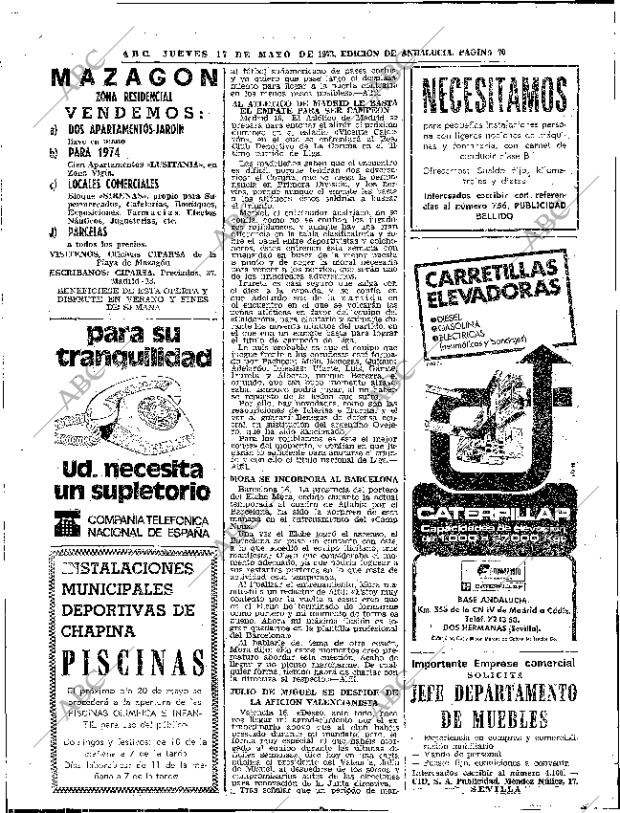 ABC SEVILLA 17-05-1973 página 70