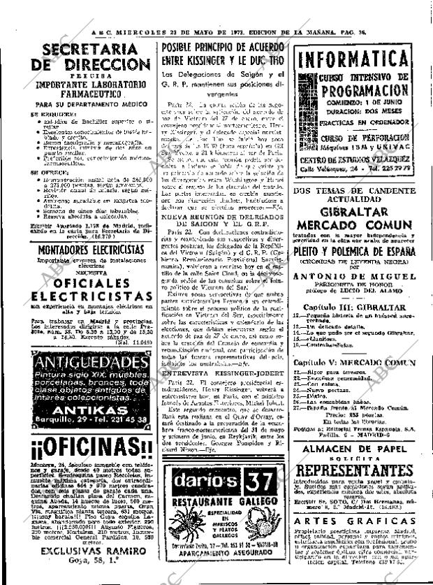 ABC MADRID 23-05-1973 página 36