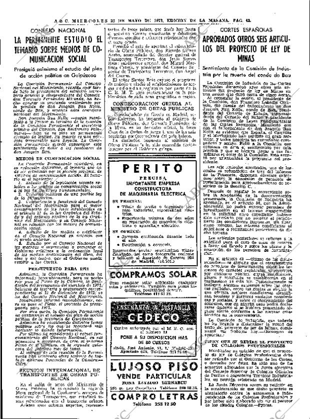 ABC MADRID 23-05-1973 página 43