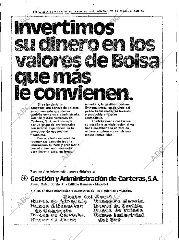 ABC MADRID 23-05-1973 página 70