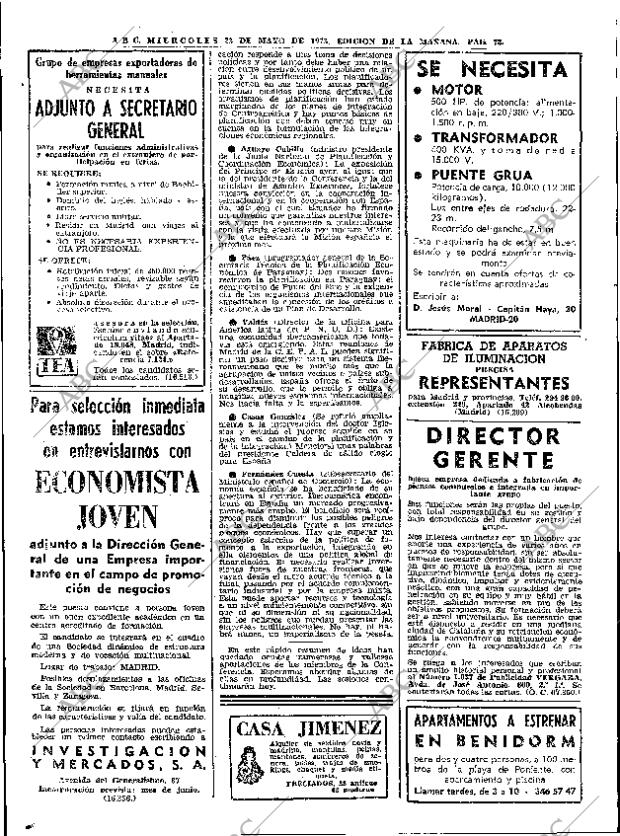 ABC MADRID 23-05-1973 página 72