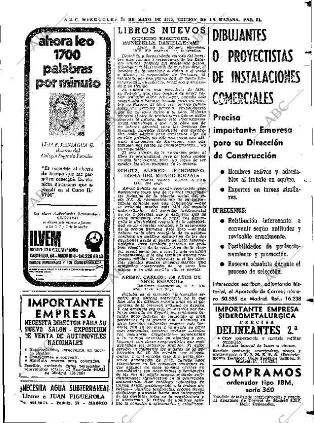 ABC MADRID 23-05-1973 página 91