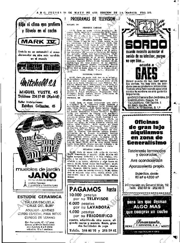 ABC MADRID 24-05-1973 página 105