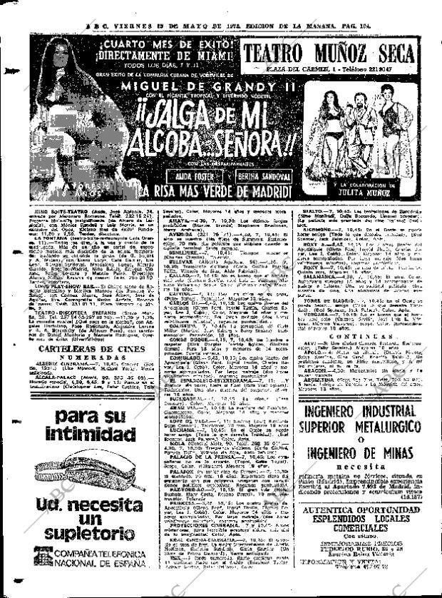 ABC MADRID 25-05-1973 página 104