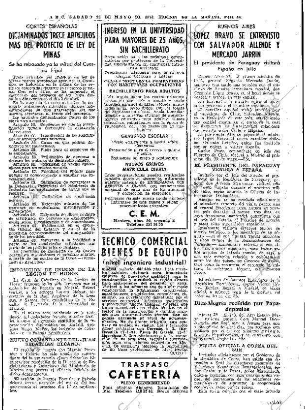 ABC MADRID 26-05-1973 página 43